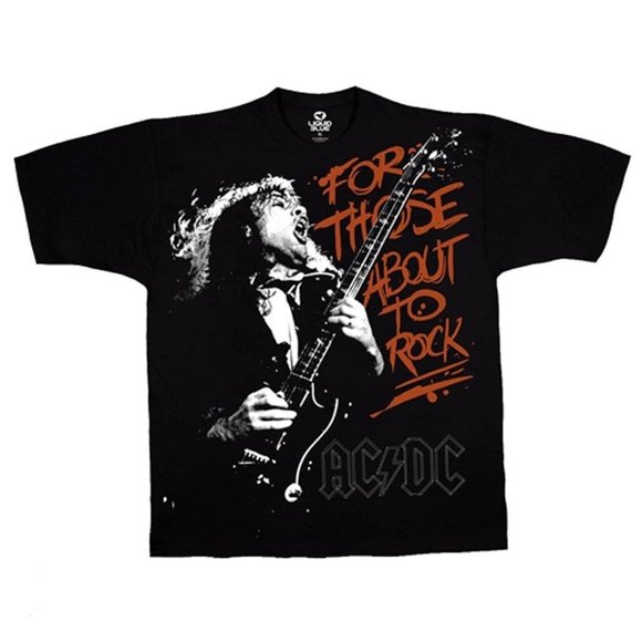 AC/DC For Those About to Rock Liquid Blue metal rock Official T-Shirt S NWT - Picture 3 of 5